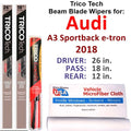 Beam A3 Sportback (Set 3) 2018 Audi Blade e-tron Wiper Wipers of w/Rear