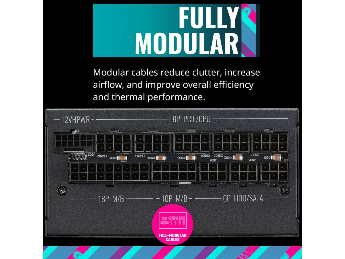Form Fully Platinum Cooler SFX, Included, ATX Efficiency, Modular, V1100 1100W 80+ SFX ATX3.0, Fully Platinum Master Bracket Factor (MPZ-B001-SFAP-BUS) SFX