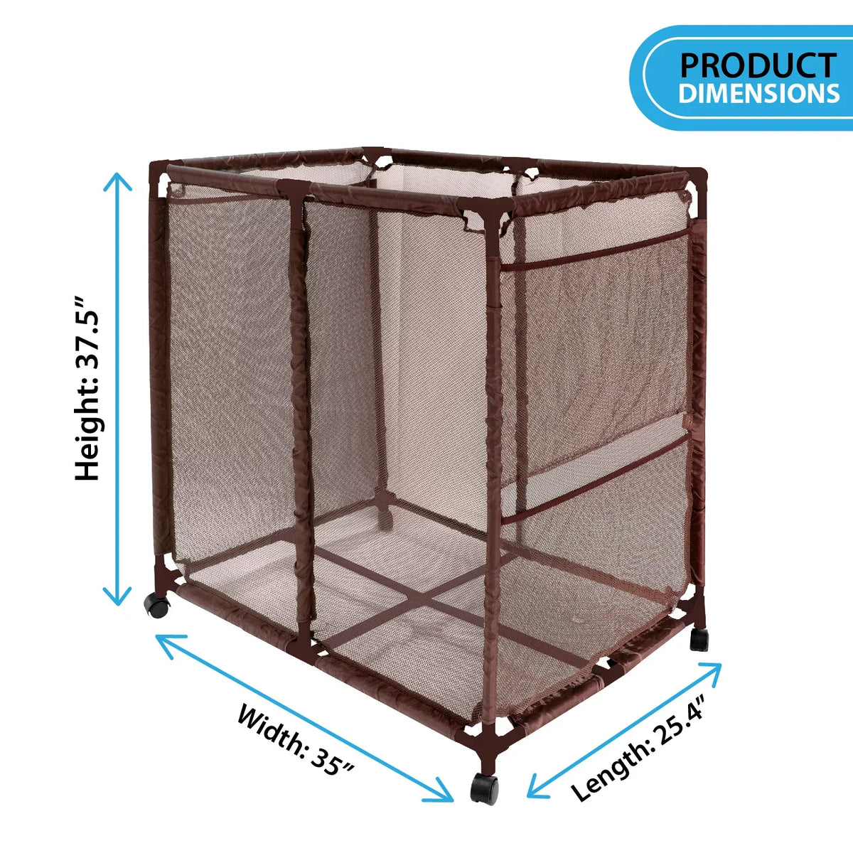 Essentially W Balls, Organizer Mesh x Style Storage 455102 L Bin, x (35" H), Equipment Large, Toys and Yours 25.4" Rolling Floats, Pool 37.5" (Brown),