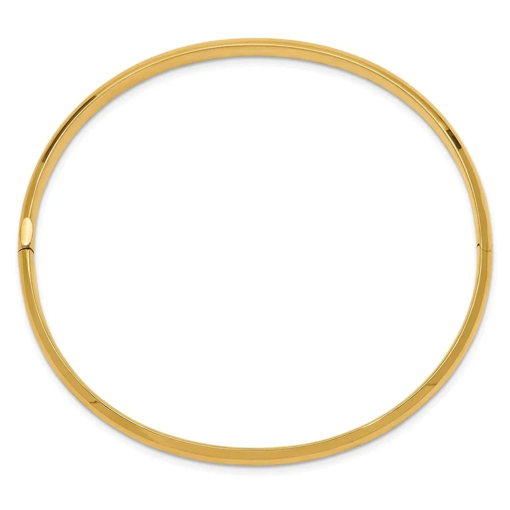 Hinged Polished Oversize High QHP3/16O 3/16 Bracelet 14k Bangle