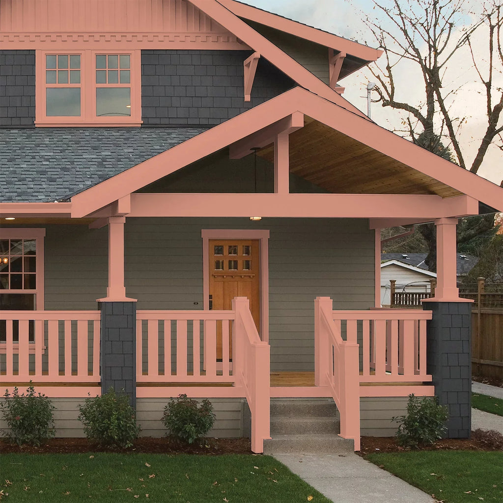 Exterior Essential Paint Orange, Semi-Gloss, Orange / One Coat Gallons Glidden Primer + 5