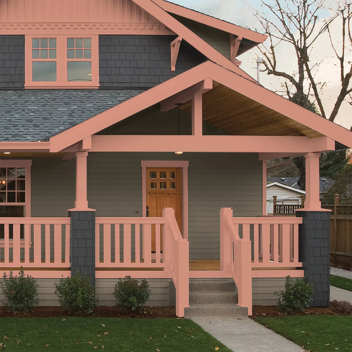 Exterior Essential Paint Orange, Semi-Gloss, Orange / One Coat Gallons Glidden Primer + 5