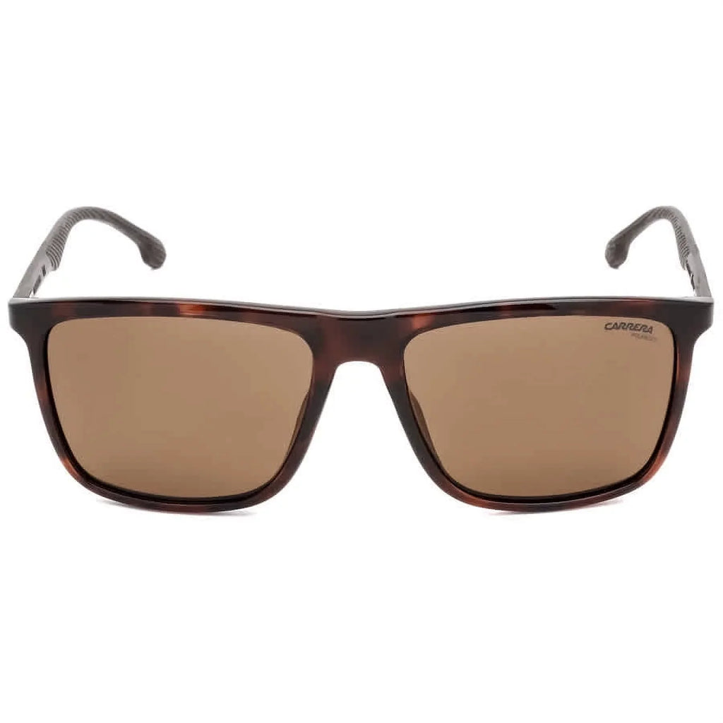 CARRERA Men's Rectangular Polarized Carrera 0086/SP Sunglasses Bronze 57 8032/S