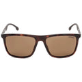 CARRERA Men's Rectangular Polarized Carrera 0086/SP Sunglasses Bronze 57 8032/S