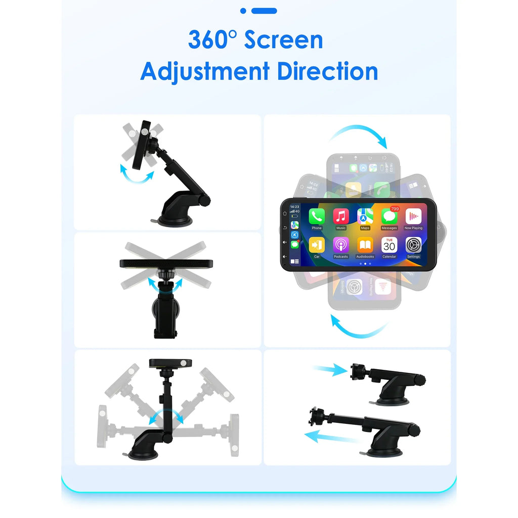 Audio Support Radio Apple 6.25" Wireless Ossuret With Car Stereo Camera Navigation Android Carplay Bluetooth Adjustable Receiver Touchscreen Backup Auto 360° GPS