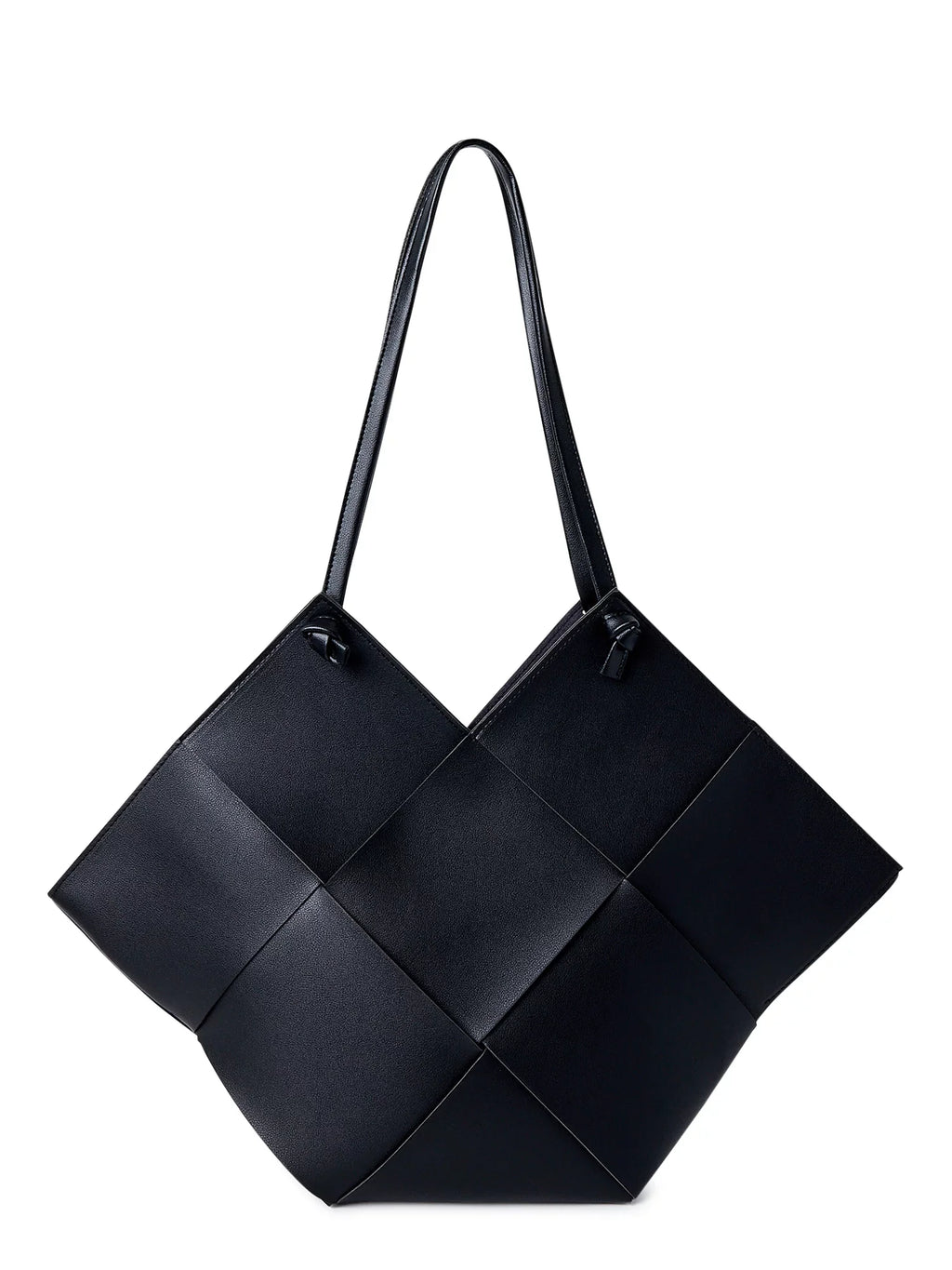 Leather Woven with Pouch, Shoulder Faux Large Black & Jane Bag Women's Berry