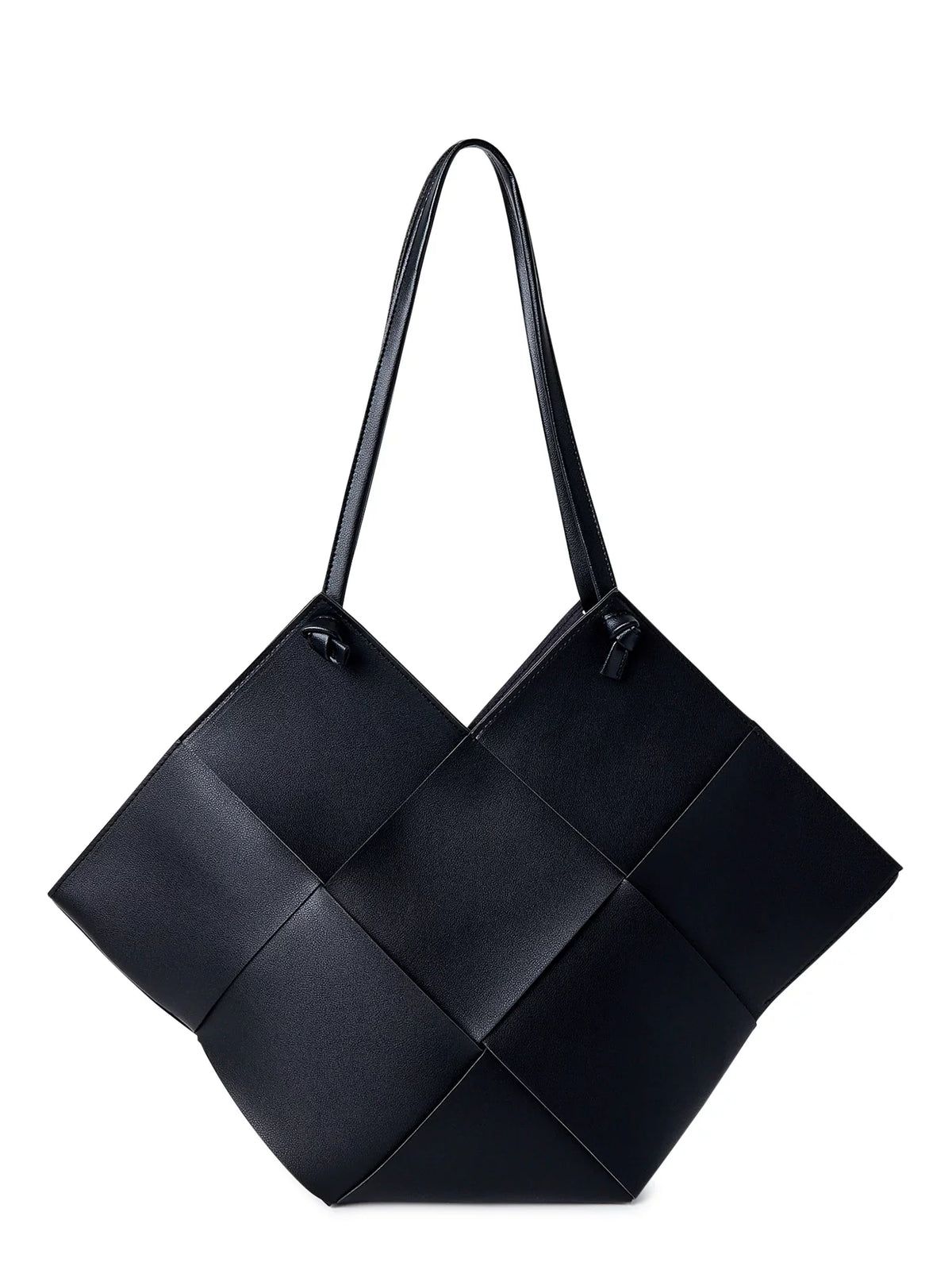 Leather Woven with Pouch, Shoulder Faux Large Black & Jane Bag Women's Berry