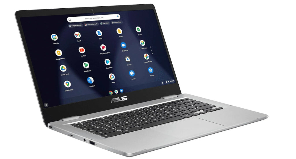 14" WiFi, FHD Laptop Celeron OS 64GB 14 USB LPDDR4 RAM, Chrome Intel eMMC, C423NA 8GB N3350 Computer, Silver, Chromebook Bluetooth, Asus (Renewed) 802.11AC Type-C, Processor,