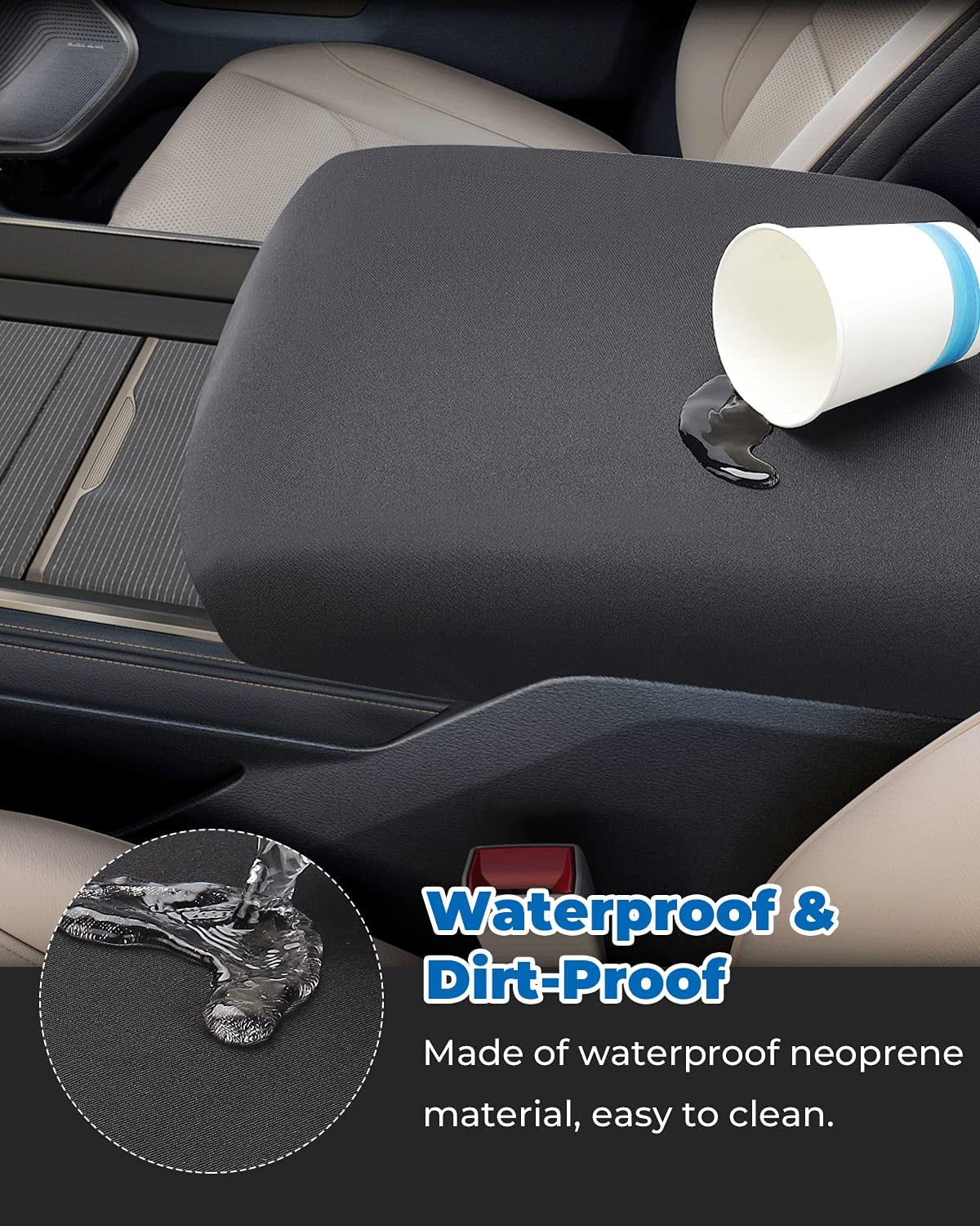 Cover 3500 Protector Center 1500 Cover 2013-2022 Console ISSYAUTO Armrest 2500 Console 2023 Compatible Ram with