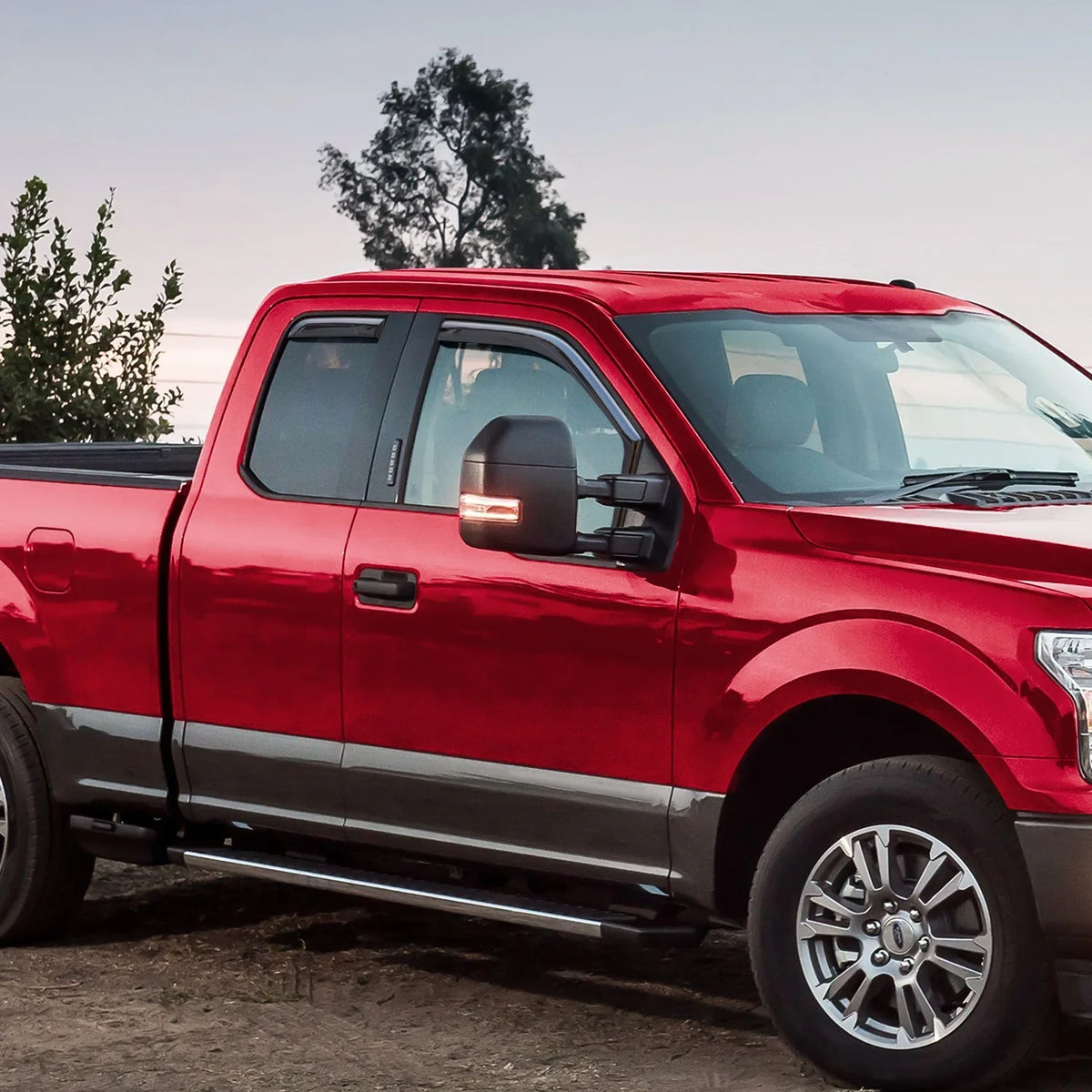 Ford for 2015-2020 in-Channel F250-F550 Ford Rain Extra 17-23), Window Visors, Vent Pieces F150 4 Deflectors, Guards - Glass SuperCab for (fit 230095 Voron Durable Window
