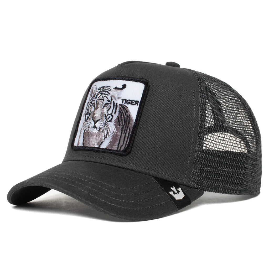 Black Original Bros. Hat, Adjustable (White Trucker One Size Goorin Unisex Tiger), Snapback Farm The