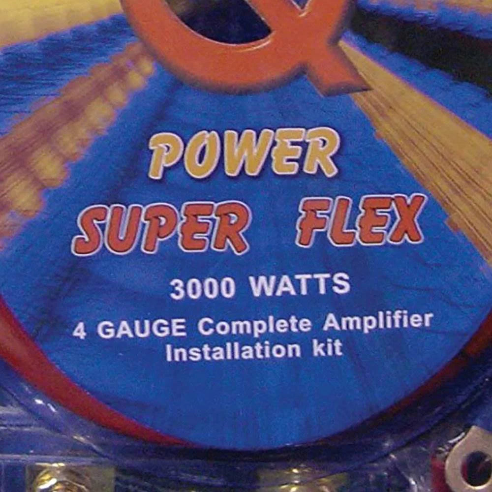 Power 3000 Super Q 4 Kit Gauge Flex Amplifier Wiring Watt