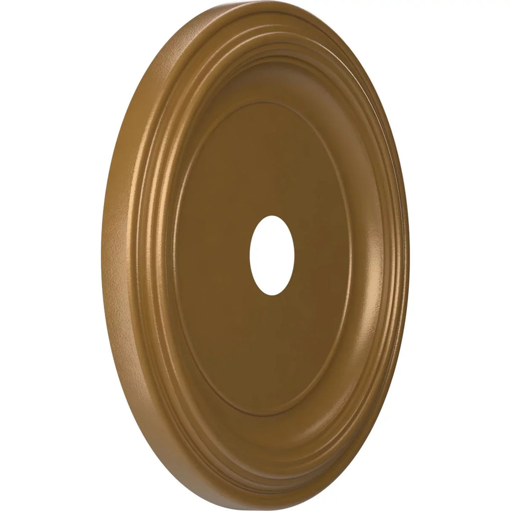 1/2"P 13 x up Metallic Rush 1/2"ID 1 22"OD Medallion to Thermoformed 3 Ekena (Fits Canopies Traditional x PVC Millwork Gold Ceiling 1/2"),