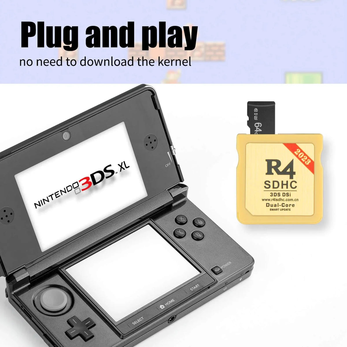 DSI Plus Timebomb with 3DS Micro No Nintendo NDS, Game SDHC 2DS Card Wood 64GB DS Upgraded TF Version Card for 2023 SD