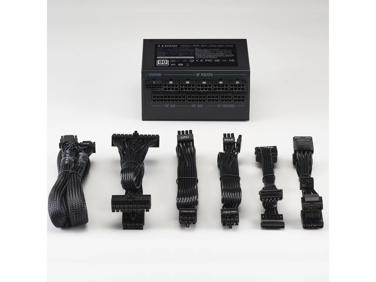 Form Fully Platinum Cooler SFX, Included, ATX Efficiency, Modular, V1100 1100W 80+ SFX ATX3.0, Fully Platinum Master Bracket Factor (MPZ-B001-SFAP-BUS) SFX