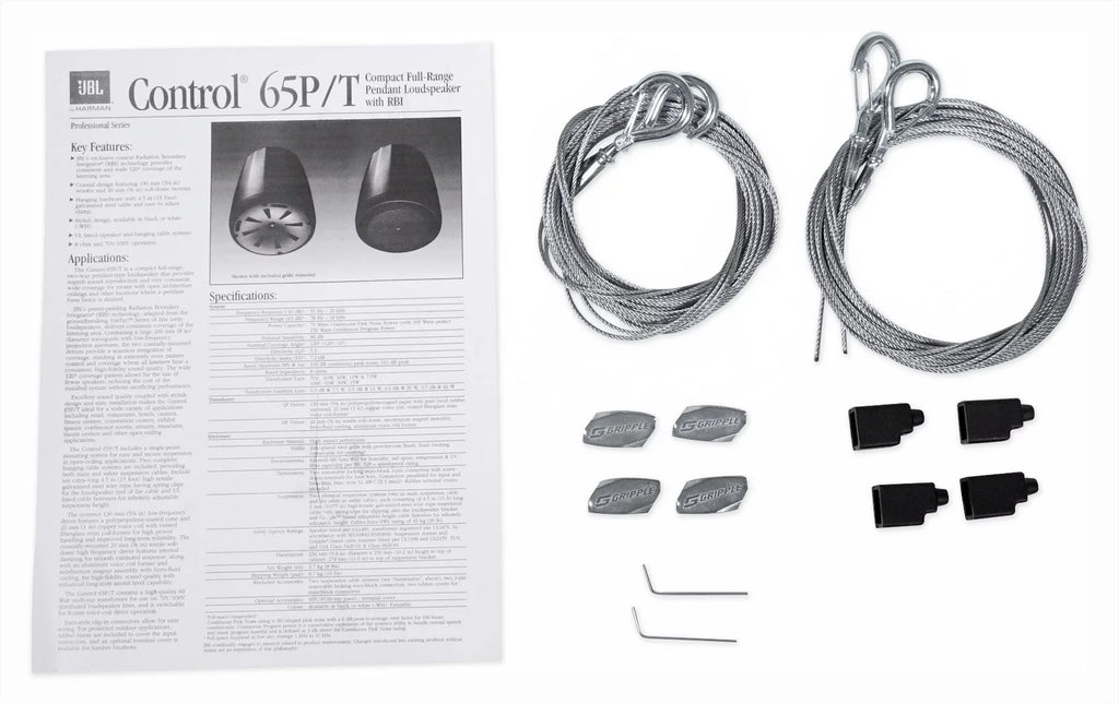 Amplifier+(6) 4-Zone White Source Speakers Commercial Matrix Pendant Multi JBL