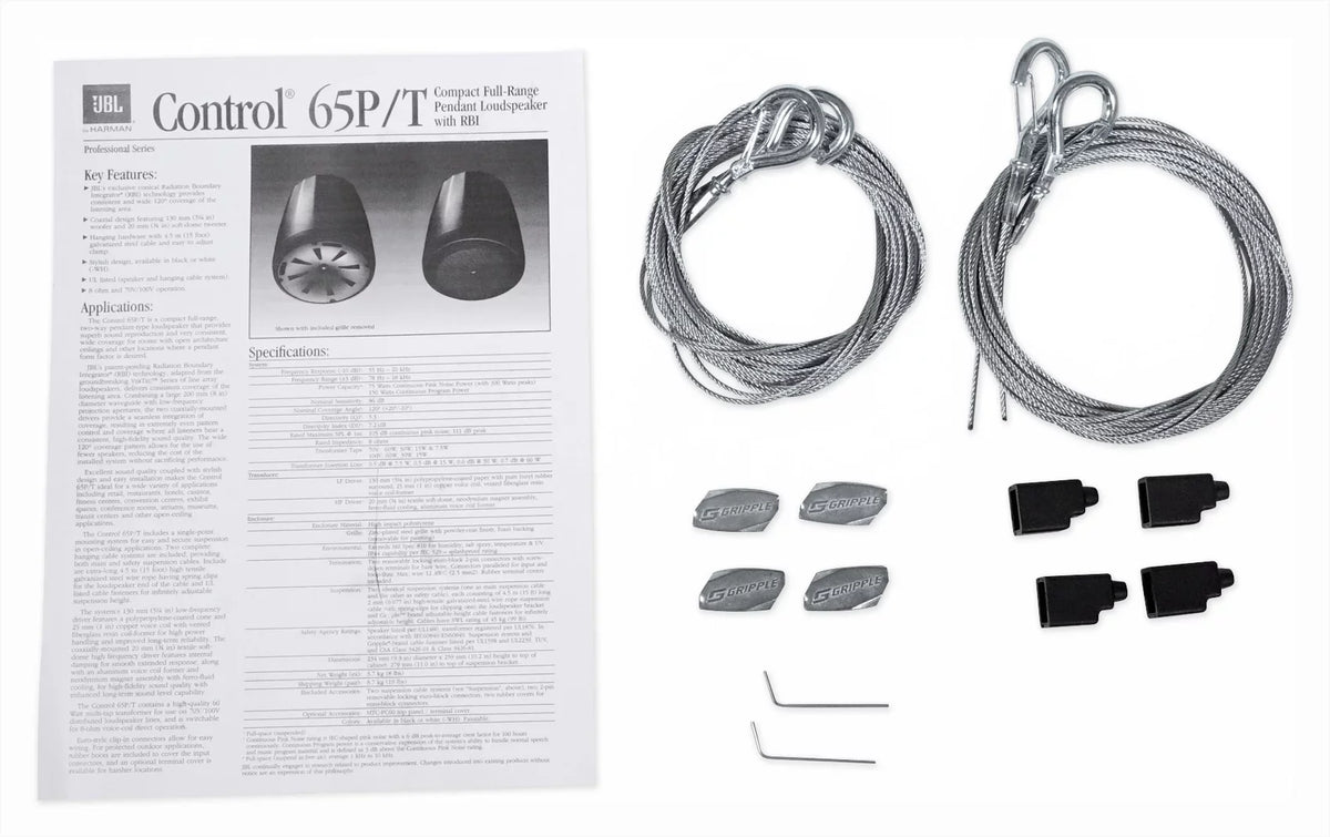 Amplifier+(6) 4-Zone White Source Speakers Commercial Matrix Pendant Multi JBL