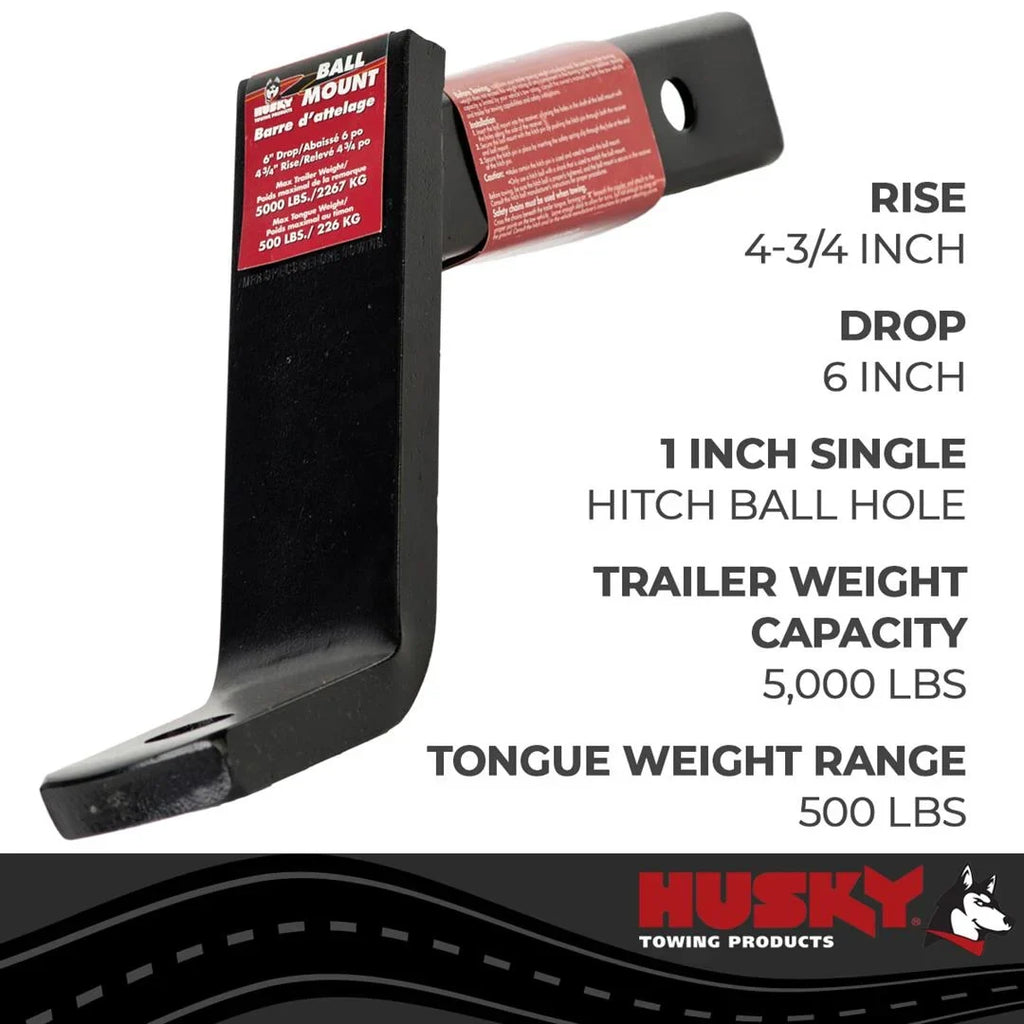 Receiver Trailer 2" Ball Towing Husky Hitch Mount 31363