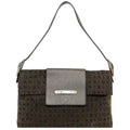 Bvlgari Brown Leather One Mania Pre-Owned BVLGARI Bag Shoulder Handbag Plate Canvas (Good) Flap