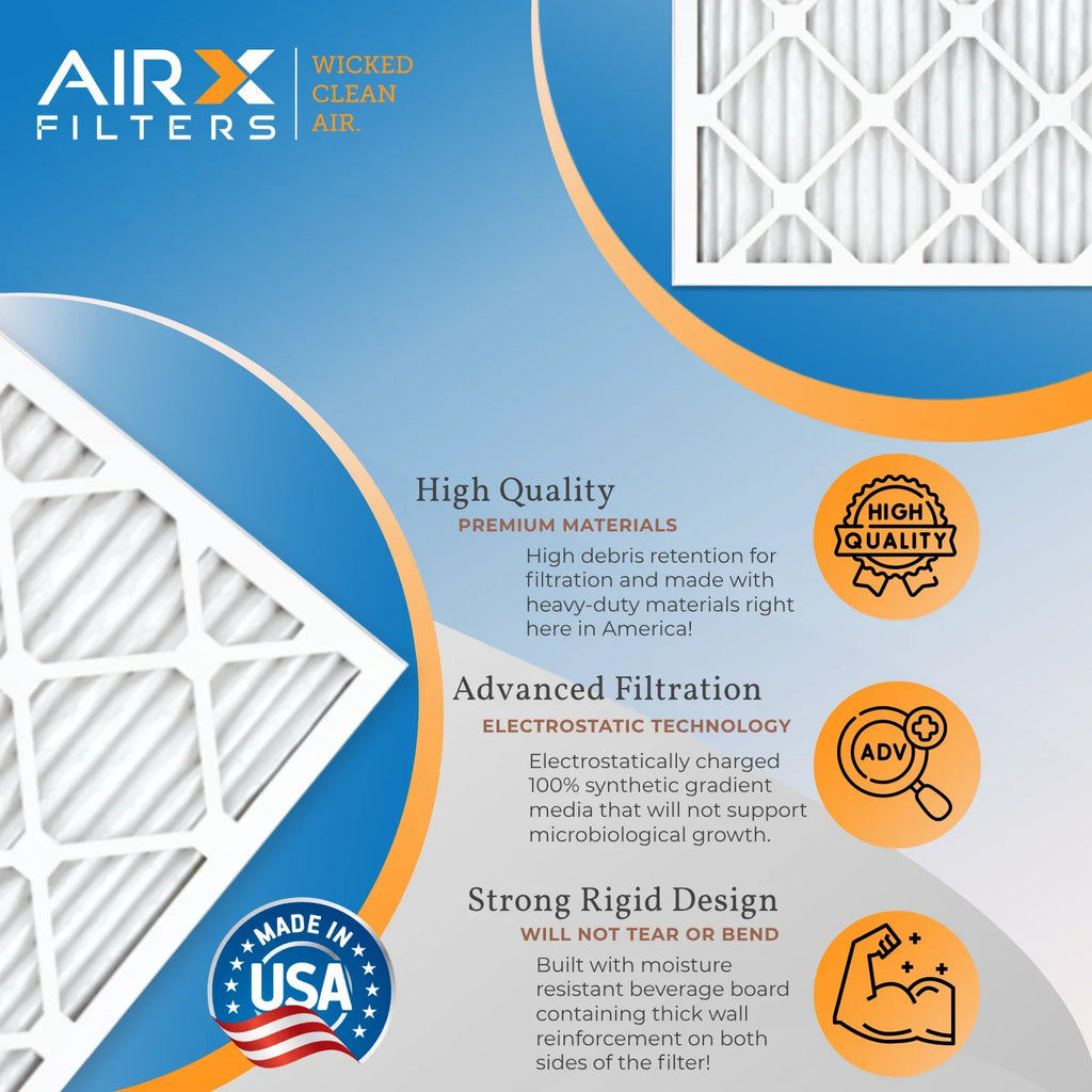 Air USA 18x24x2 700 Filter Filters CLEAN AIR. AIRX Furnace AC FILTERS 18x24x2 Premium 8 Comparable by WICKED FPR Pack MERV 6 & 5 Made Air Electrostatic HVAC to Conditioner Pleated MPR Filter