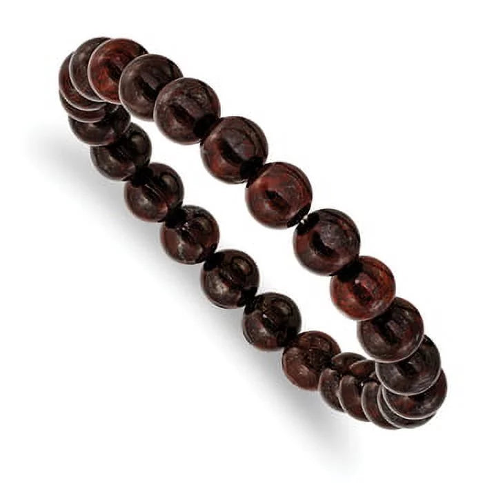 Red Bracelet Agate Lu & Lex Stretch Beaded