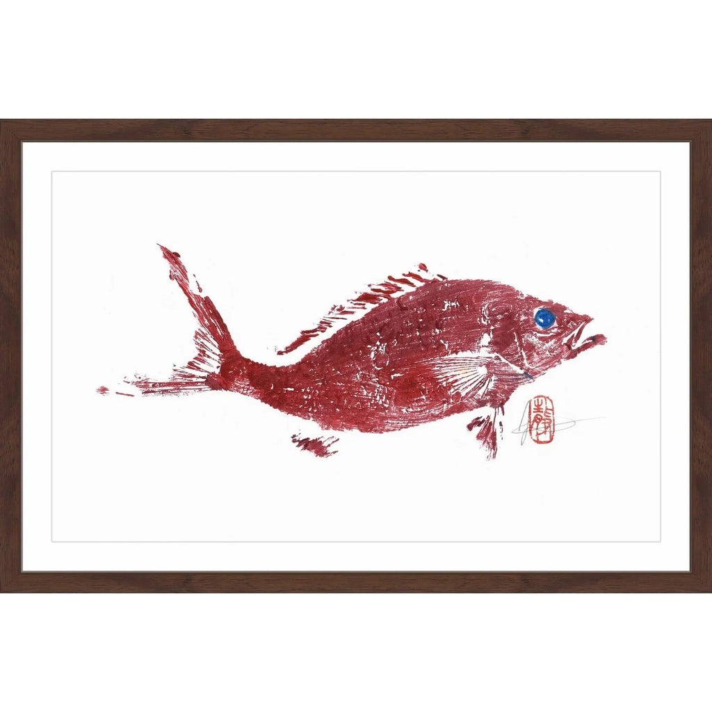 2" Print Framed "Red Snapper Painting