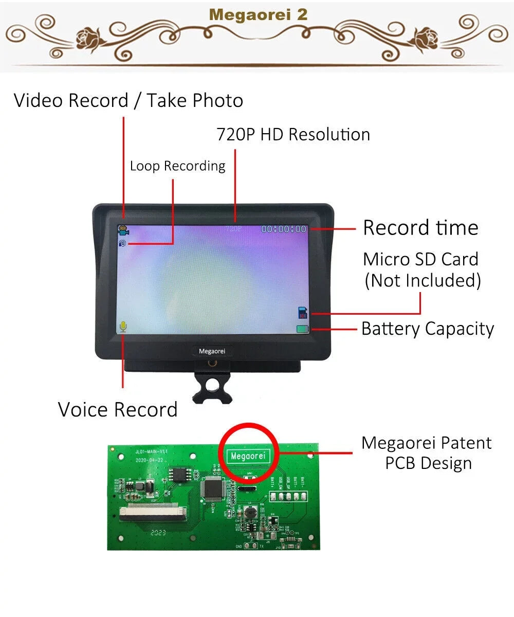 vision 32GB Paddsun device(including night Set Megaorei M2A car) MicroSD 2 infrared of