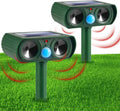 Raccoon Solar Repellent Cat Keep Animal Sensor Flashing Pack with Animal Dog Repeller Lights Ultrasonic & Deer Away Animal Outdoor Pest Fox PIR 2 Mouse to Repeller Deterrent Waterproof