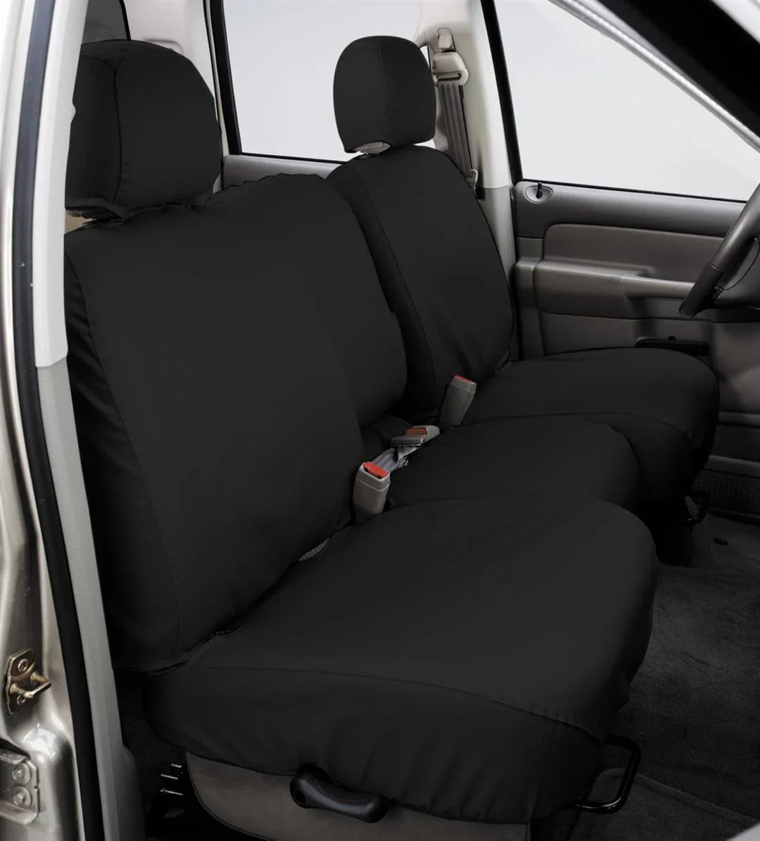 SeatSaver select: Fits - 2007-2008 Black Bench F150 Charcoal Polycotton Fabric, Front Custom-Fit Seat Covers FORD Covercraft
