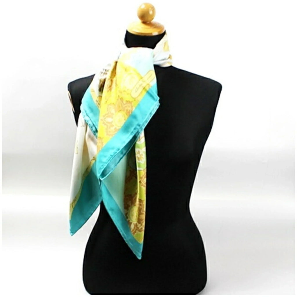 Pre-Owned New) Tapestry Women's Scarf Ferragamo Silk (Like Salvatore Muffler