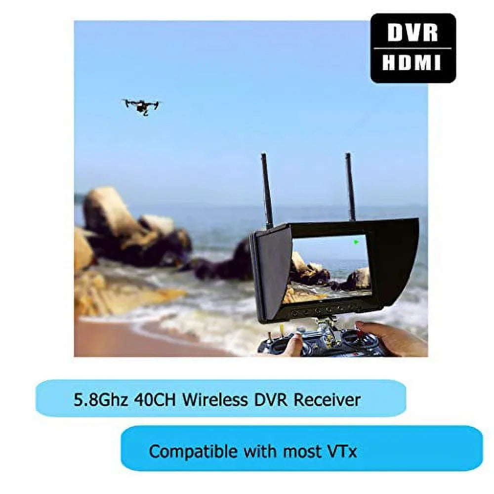 HDMI and with FPV for DJI RC801 Monitor BLACK Ground Phantom Inch DVR (RC801DSMA) Diversity 5.8Ghz Performance Monitor Monitor FPV FPV Perfect Flysight Inspire FPV Monitor7 Drone PEARL