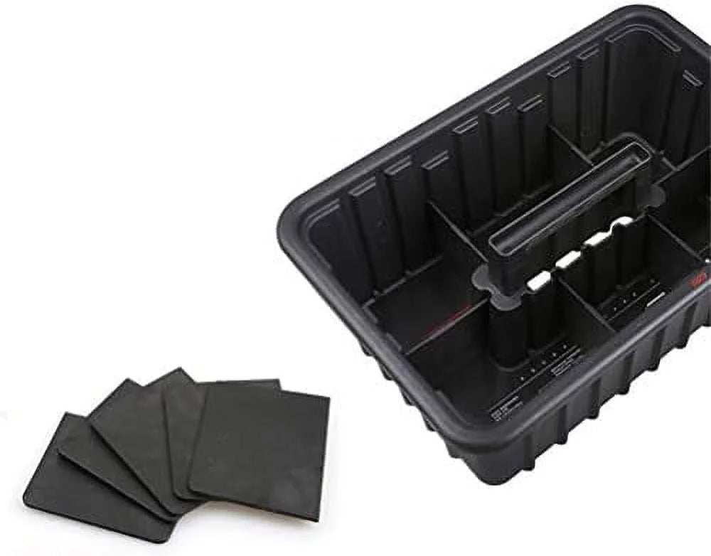 W/ Janitorial Utility Tote Bucket Cleaning Portable Caddy Organizer Basket Large Caddy Compartment Shower Storage Deluxe Shower Capacity Plastic For Dividers Supplies 6 Shower 6 DIY Caddy Divided