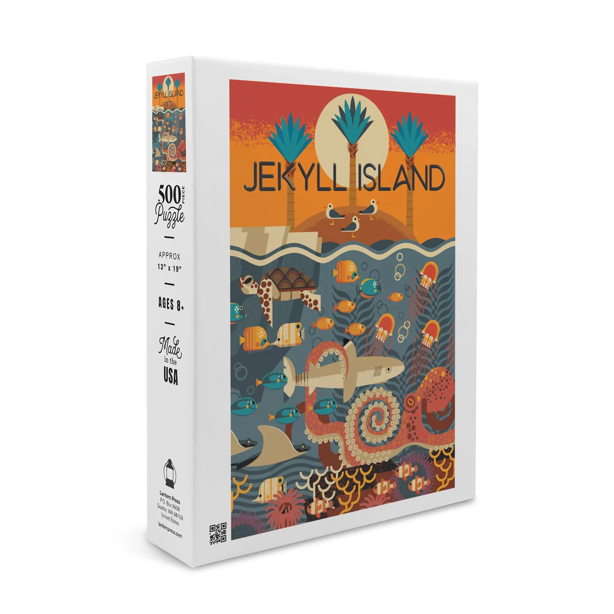 Island, inches, Premium Jigsaw and Jekyll USA) (19x27 Geometric 500 Made Piece in Family, Adults Puzzle Georgia, Textured for