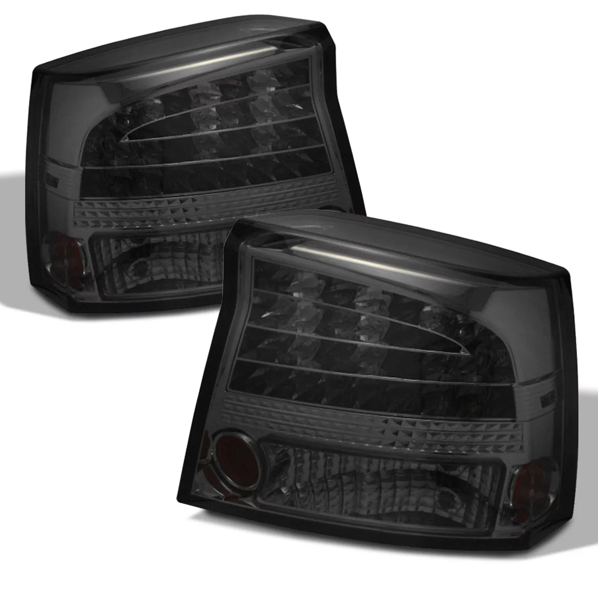 in Tail Black Housing Dodge Tail 2006-2008 Charger Headlights [LED Dual + Halo Smoke Lights AKKON + - Headlights]Fits
