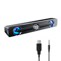 Laptop Phone PC MP3 Box Tablet MP4 Speaker Wired Powerful Speaker V-111 Stereo Computer Surround Bar for Subwoofer Sound USB Bass