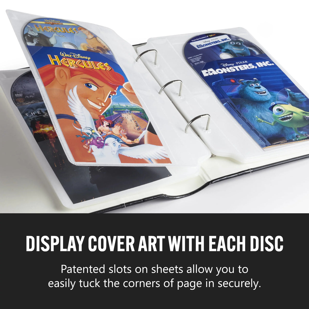 Insert Sheets Organizer Holds - Sheets & for Pack 6 48 CDs, - Video Blu-Rays - Binder Acid-Free Storage Sheets Binder Bellagio-Italia DVDs, CD/DVD - Games
