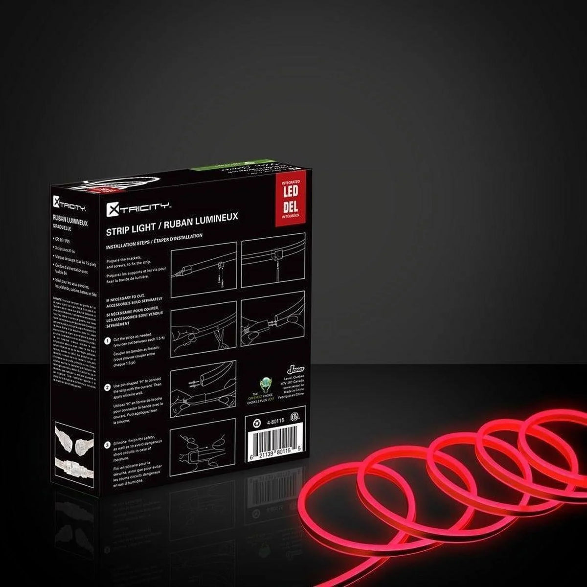 and Flexible Indoor Strip 9 Xtricity feet/6w-3'/120v/red Led Outdoor