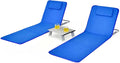 for Set Chairs, Lounge Camping, Sunbathing, with Chair 2-Pack Adults Beach Lawn Table, Chairs Folding Adjustable Position for Side 5