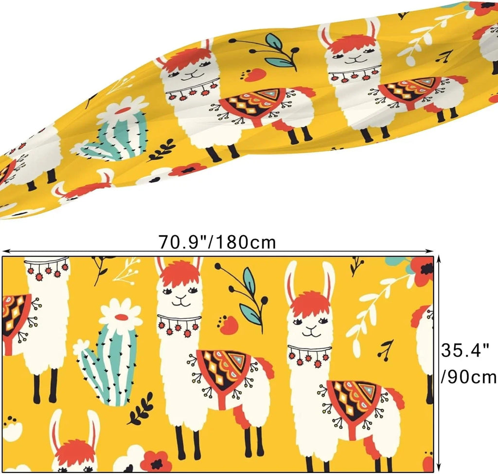 Scarf Silk Girls Lovely Wrap Long Flowers Lightweight for Women And Scarves Neck Hyjoy Shawl Cacti Llamas