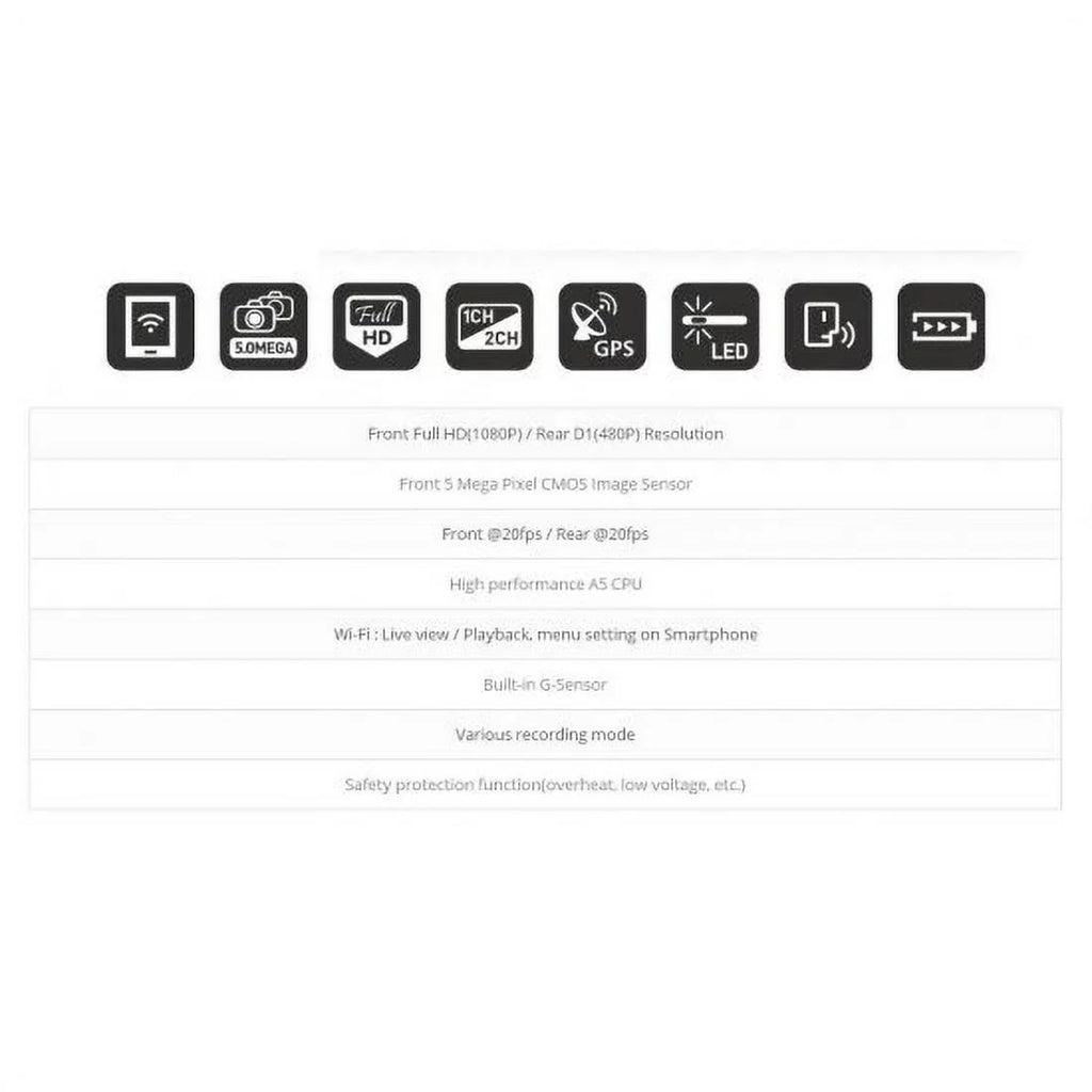 (Smart Angle box Car HD Black Dual WinyTech wide cam dash Phone Wi-Fi cameras 1080P not Included)