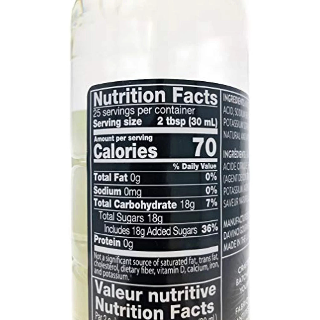 Plastic Peppermint Classic Syrup, Davinci Gourmet 750 Bottle Ml