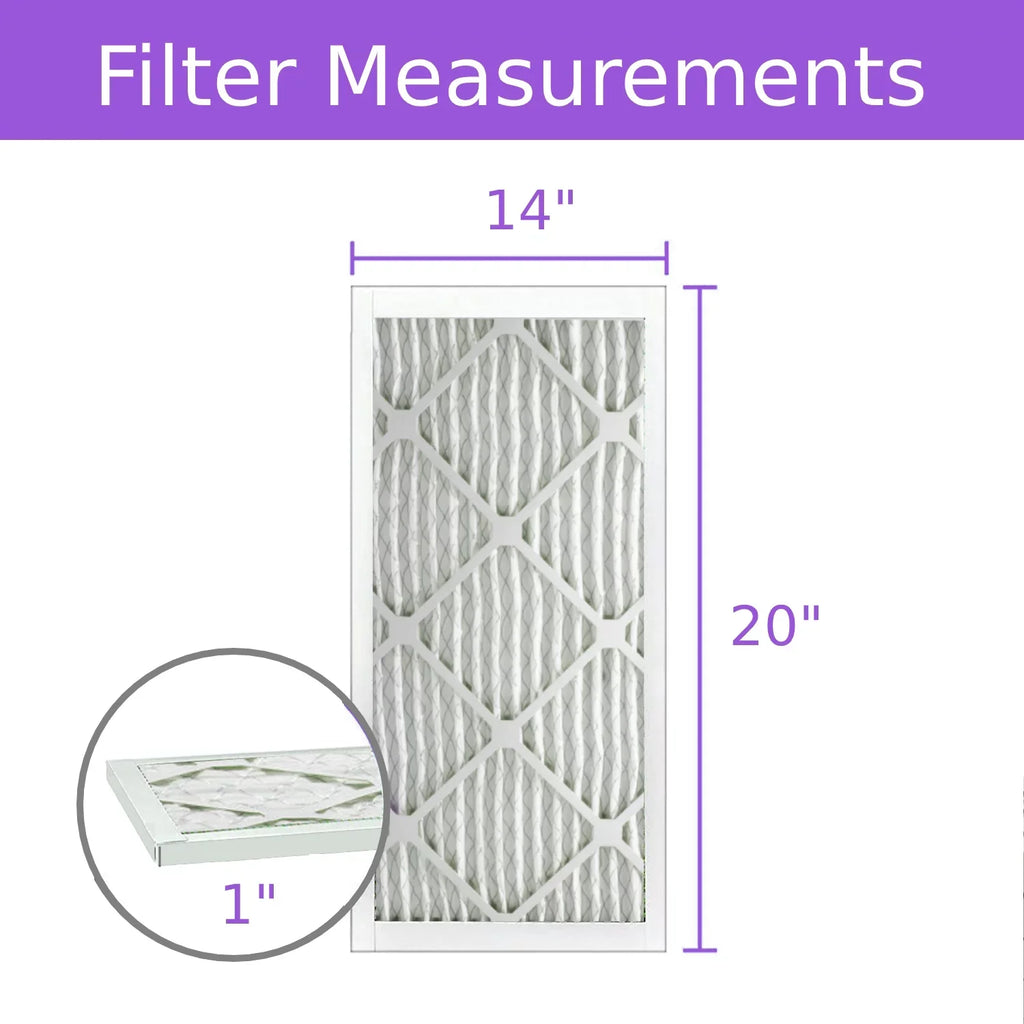 Filter, Air DMK80 Purolator Pack) Surface MERV Pleated 14x20x1, Extended (6 Mechanical 8,