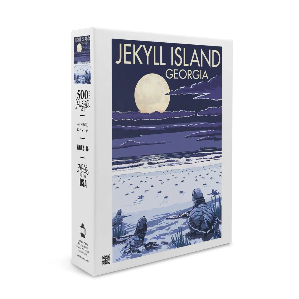 Hatching and Island, Jekyll Family, Made Jigsaw Premium Georgia, Adults Piece 500 for Turtles (19x27 in inches, USA) Puzzle
