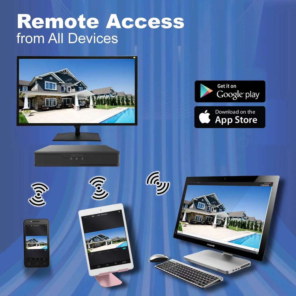 HDMI Time 1TB With Real Internet 101 Phone AV Security H.265True-HD 16 Playback for HD-TVI Accessible Drive System 1080p Office Channel DVR Home Hard Mobile