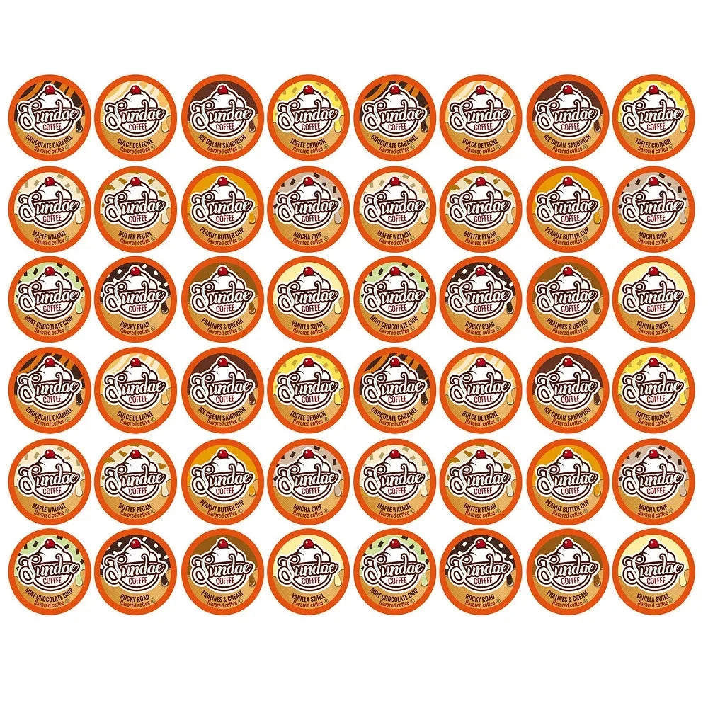 Sundae K-Cups Coffee Brewers 48 Cream Variety Ice Flavored Pack K-Cup for Keurig