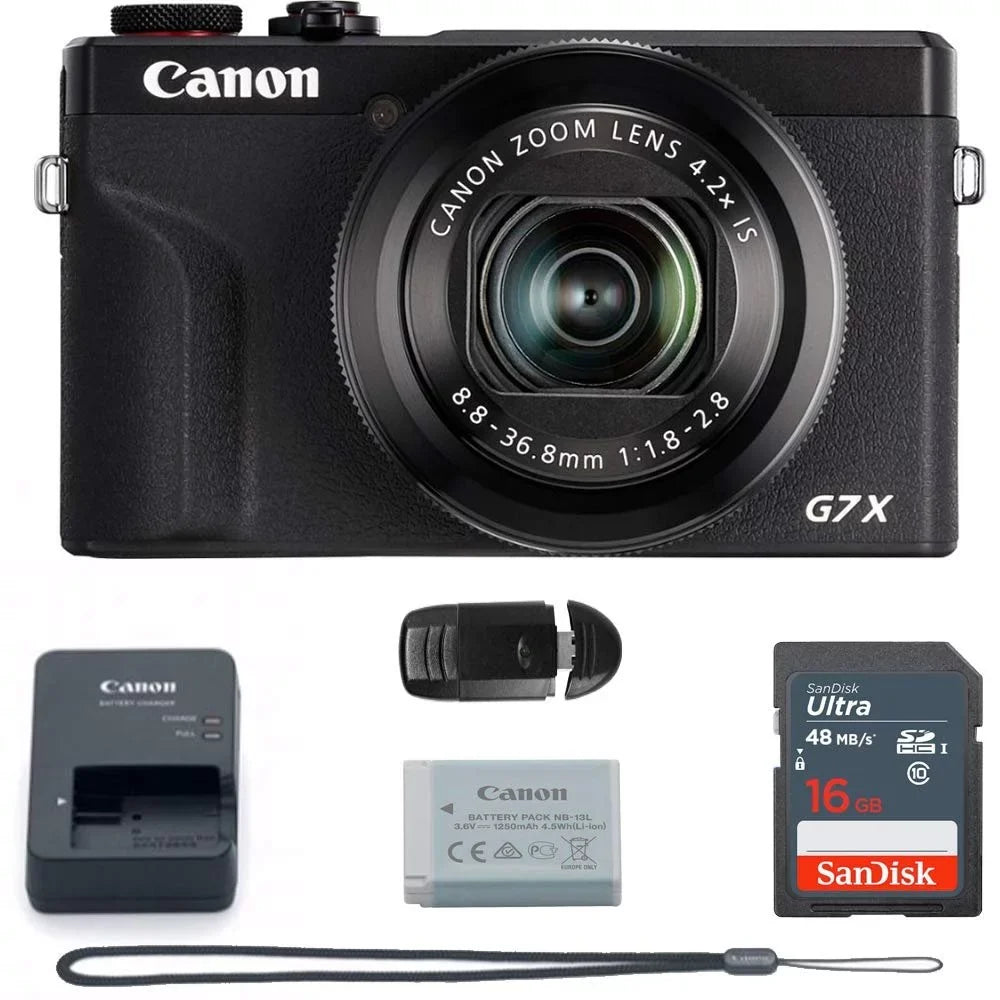 (64GB) G7 - 20.1-Megapixel Bundle Camera X Mark Basic - Canon PowerShot Digital III Black Accessories