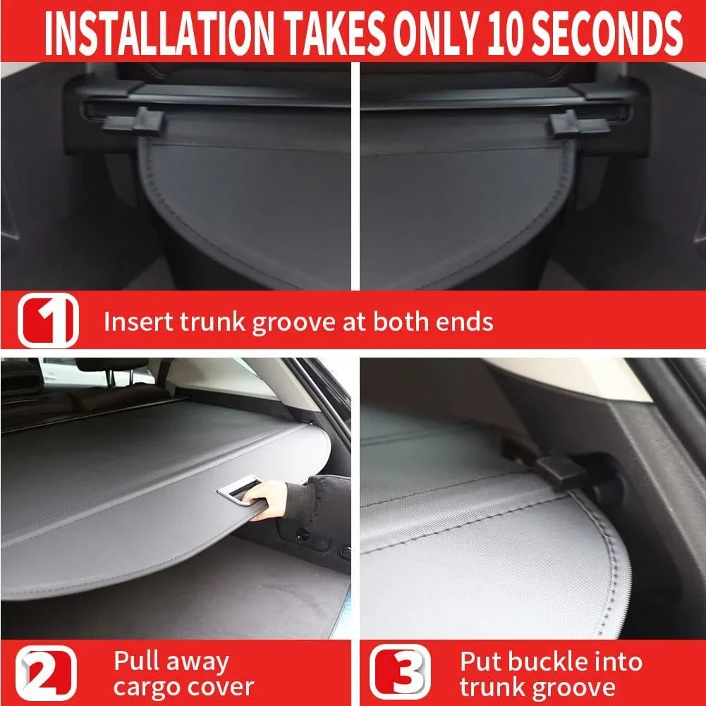 Black 2024 For SUV Retractable Ioniq 2022-2024 Cargo Fit Accessory Trunk Hyundai Ioniq Cover Cover Shield Rear 5 2023 Hyundai Privacy 2022 5 Shade 5-Seat
