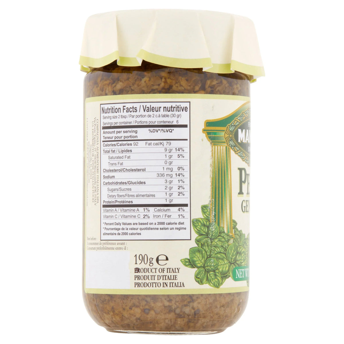 Pesto Mantova Genovese, 6.5 oz