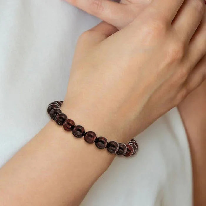 Red Bracelet Agate Lu & Lex Stretch Beaded